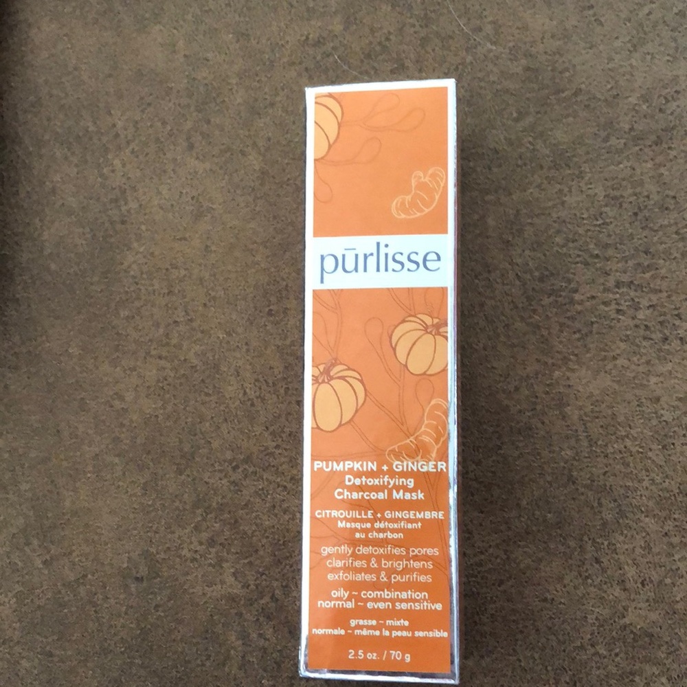 Brand new sealed PURLISSE pumpkin and ginger detoxing charcoal mask